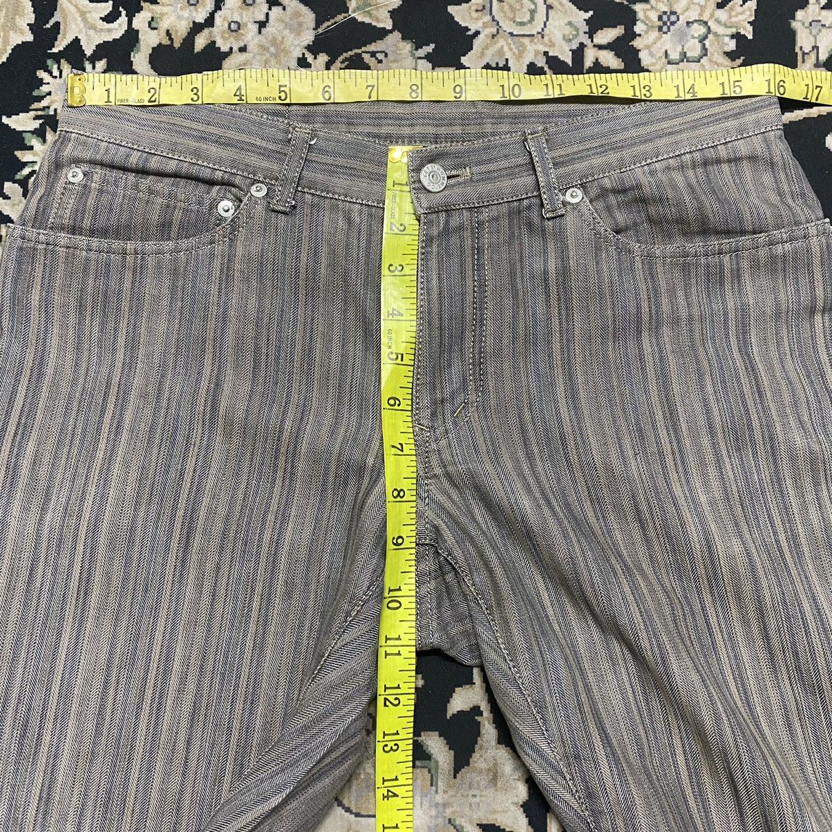 Japanese Brand Tete Homme Pinstriped Denim Flare Pants Size US 31 - 18 Thumbnail