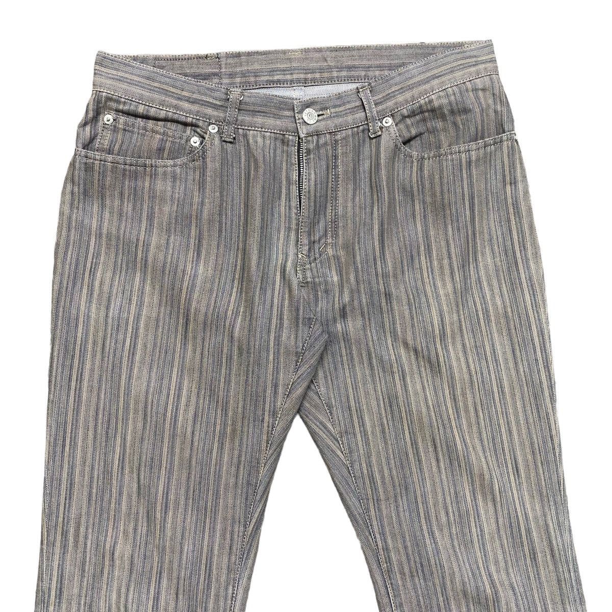 Japanese Brand Tete Homme Pinstriped Denim Flare Pants Size US 31 - 3 Thumbnail
