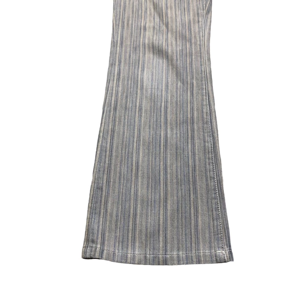 Japanese Brand Tete Homme Pinstriped Denim Flare Pants Size US 31 - 7 Thumbnail