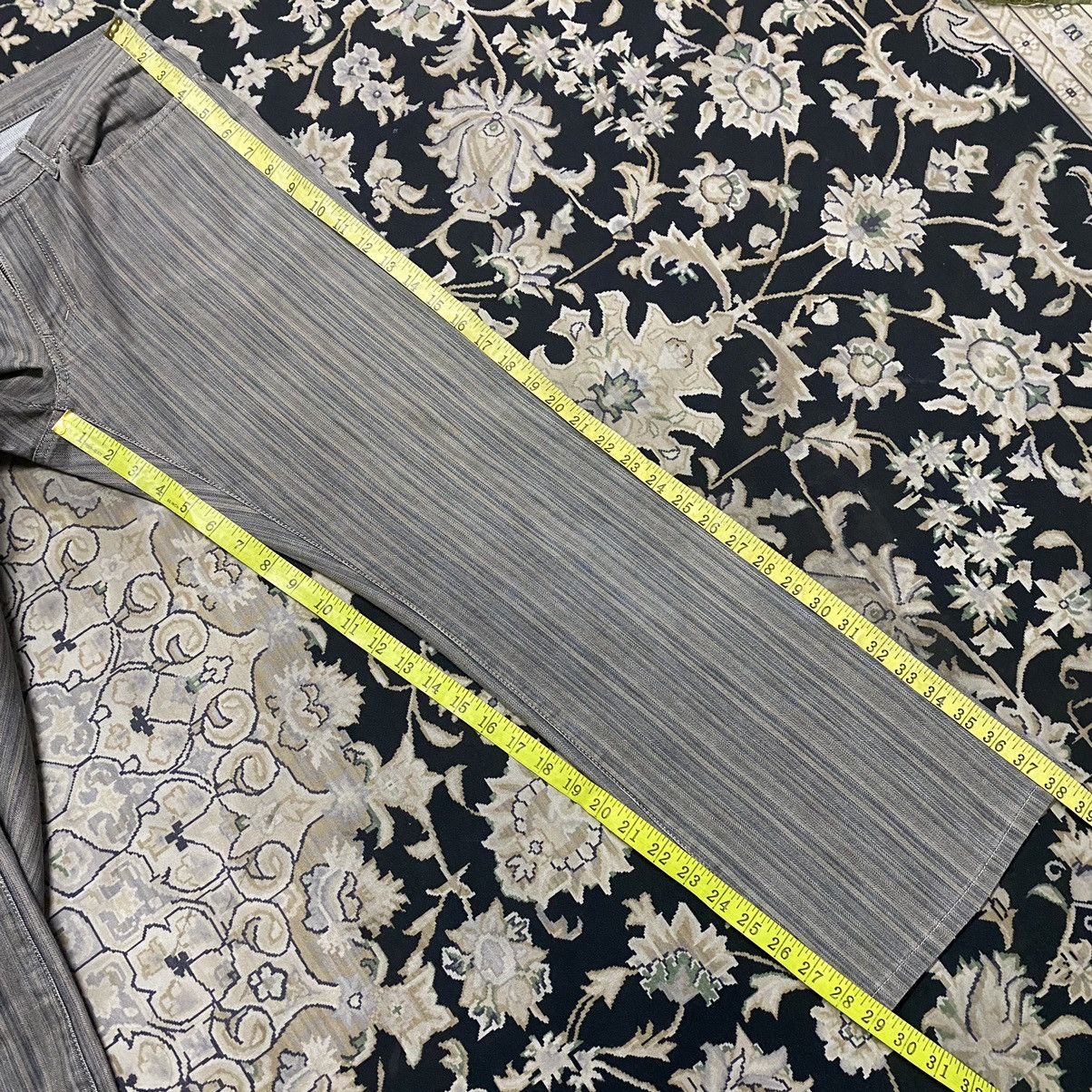 Japanese Brand Tete Homme Pinstriped Denim Flare Pants Size US 31 - 19 Thumbnail