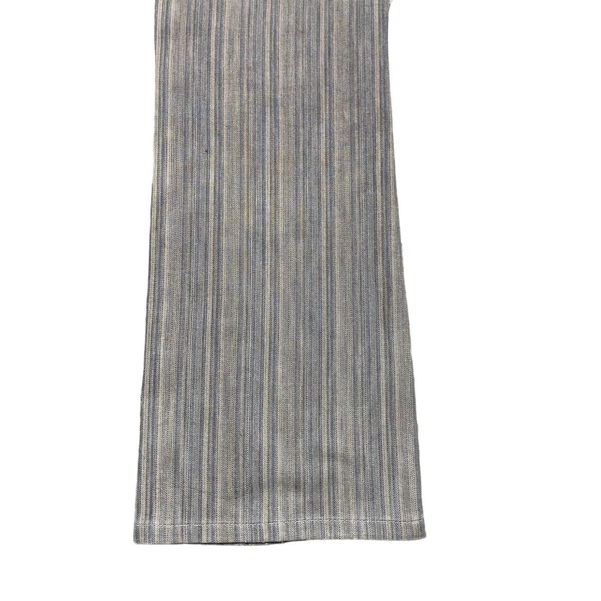 Japanese Brand Tete Homme Pinstriped Denim Flare Pants Size US 31 - 13 Thumbnail