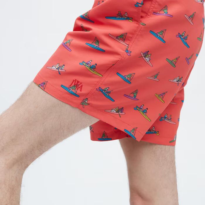 JW Anderson × Uniqlo Medium Swim Shorts Active Utility Red Rowing Trunks Pattern Size US 32 / EU 48 - 11 Thumbnail