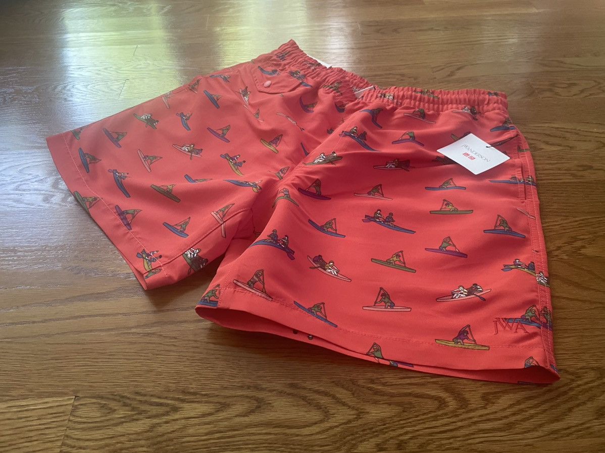 JW Anderson × Uniqlo Medium Swim Shorts Active Utility Red Rowing Trunks Pattern Size US 32 / EU 48 - 8 Thumbnail