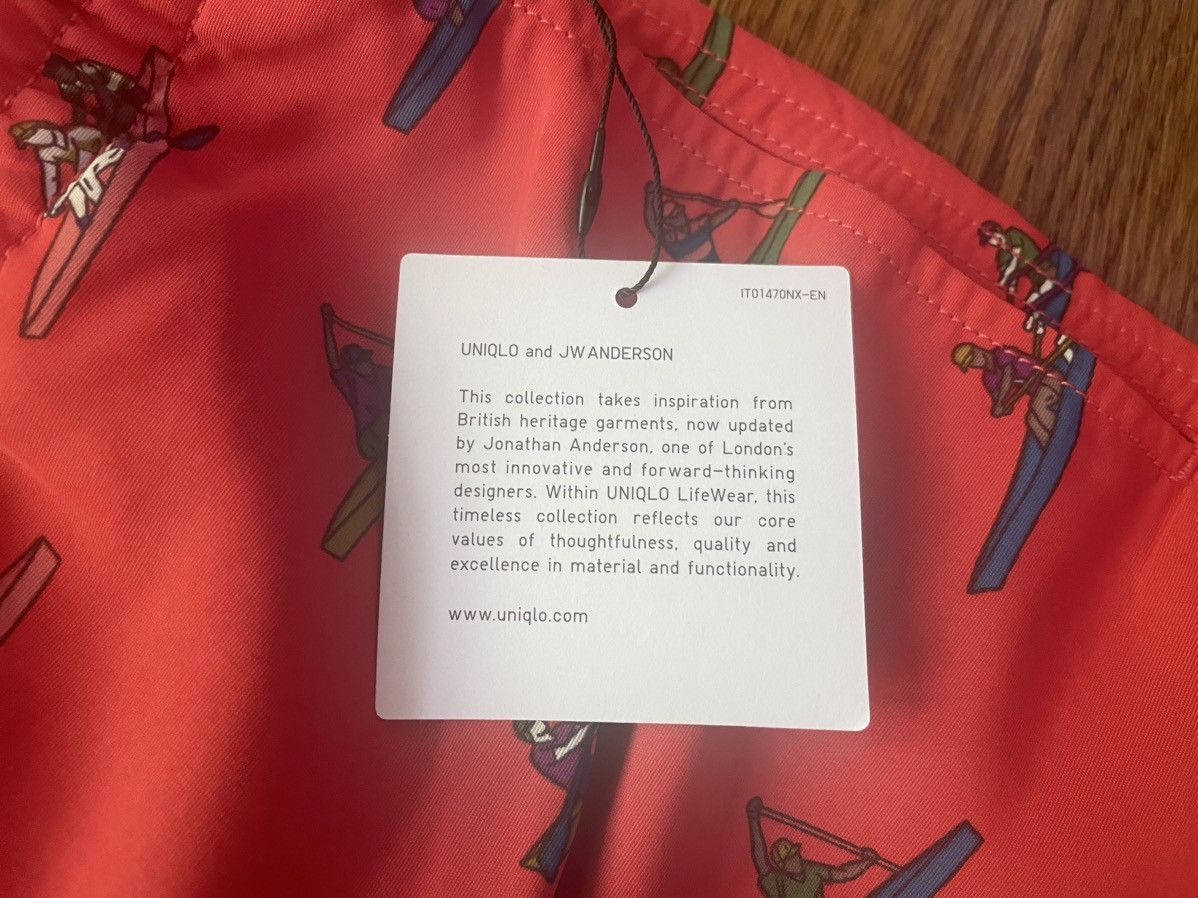 JW Anderson × Uniqlo Medium Swim Shorts Active Utility Red Rowing Trunks Pattern Size US 32 / EU 48 - 14 Thumbnail