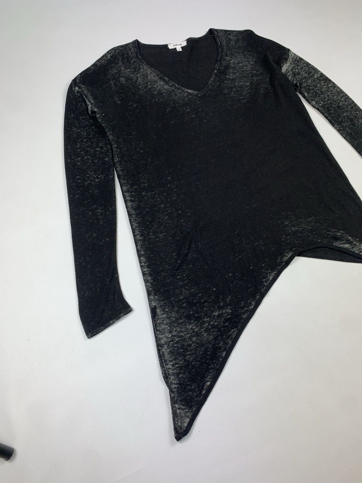 Helmut Lang Helmut Lang cotton cashmere assymetric v-neck sweater Size S / US 4 / IT 40 - 3 Thumbnail