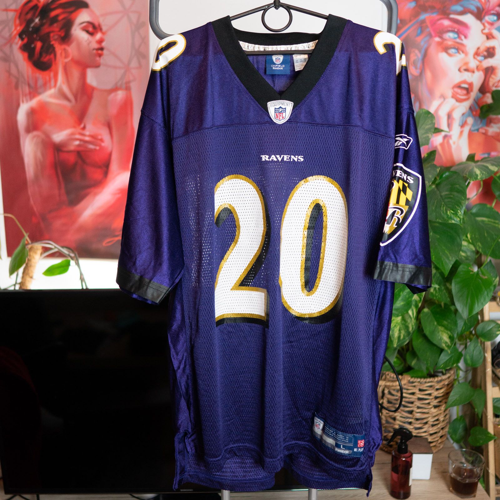 Vintage Ray Lewis Baltimore Ravens Jersey Reebok Sz 54 Nfl