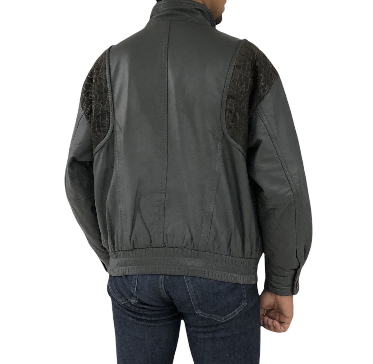 Japanese Brand Takagi Fur Nylon Cow Leather Bomber Jacket Made in Japan Size US M / EU 48-50 / 2 - 2 Thumbnail