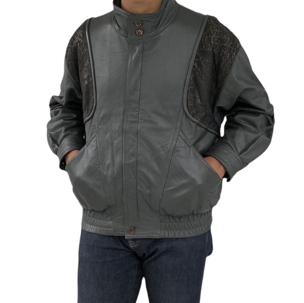 Japanese Brand Takagi Fur Nylon Cow Leather Bomber Jacket Made in Japan Size US M / EU 48-50 / 2 - 6 Thumbnail