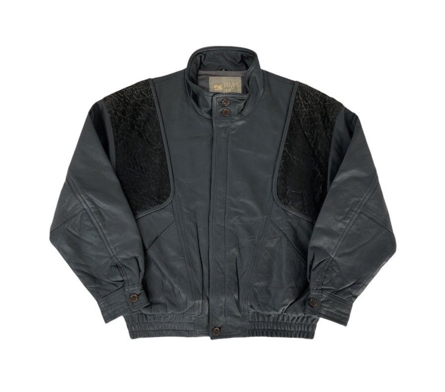 Japanese Brand Takagi Fur Nylon Cow Leather Bomber Jacket Made in Japan Size US M / EU 48-50 / 2 - 9 Thumbnail