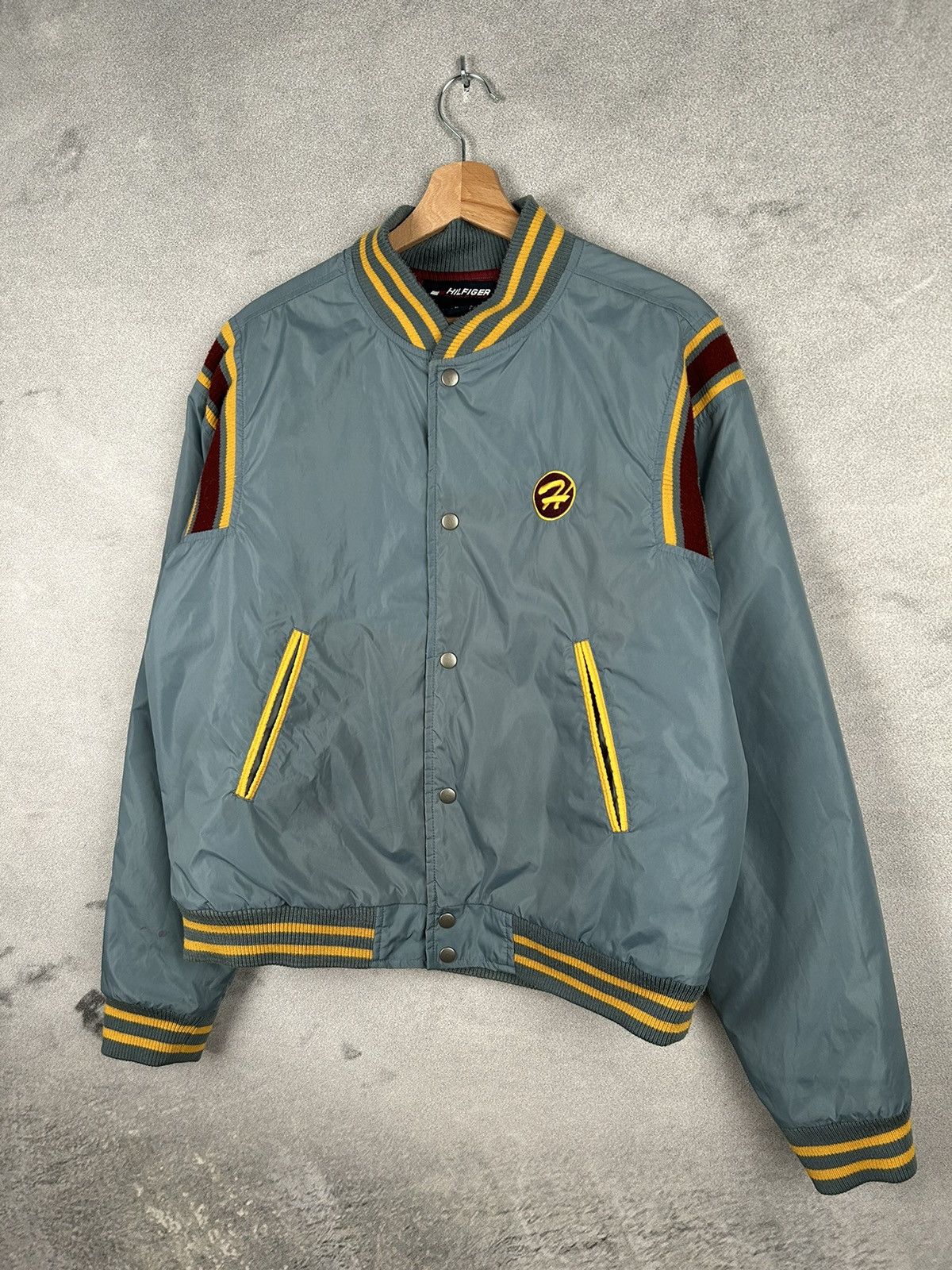 Tommy Hilfiger Vintage Tommy Hilfiger Athletic Spellout Bomber Jacket 90s Size US M / EU 48-50 / 2 - 3 Thumbnail