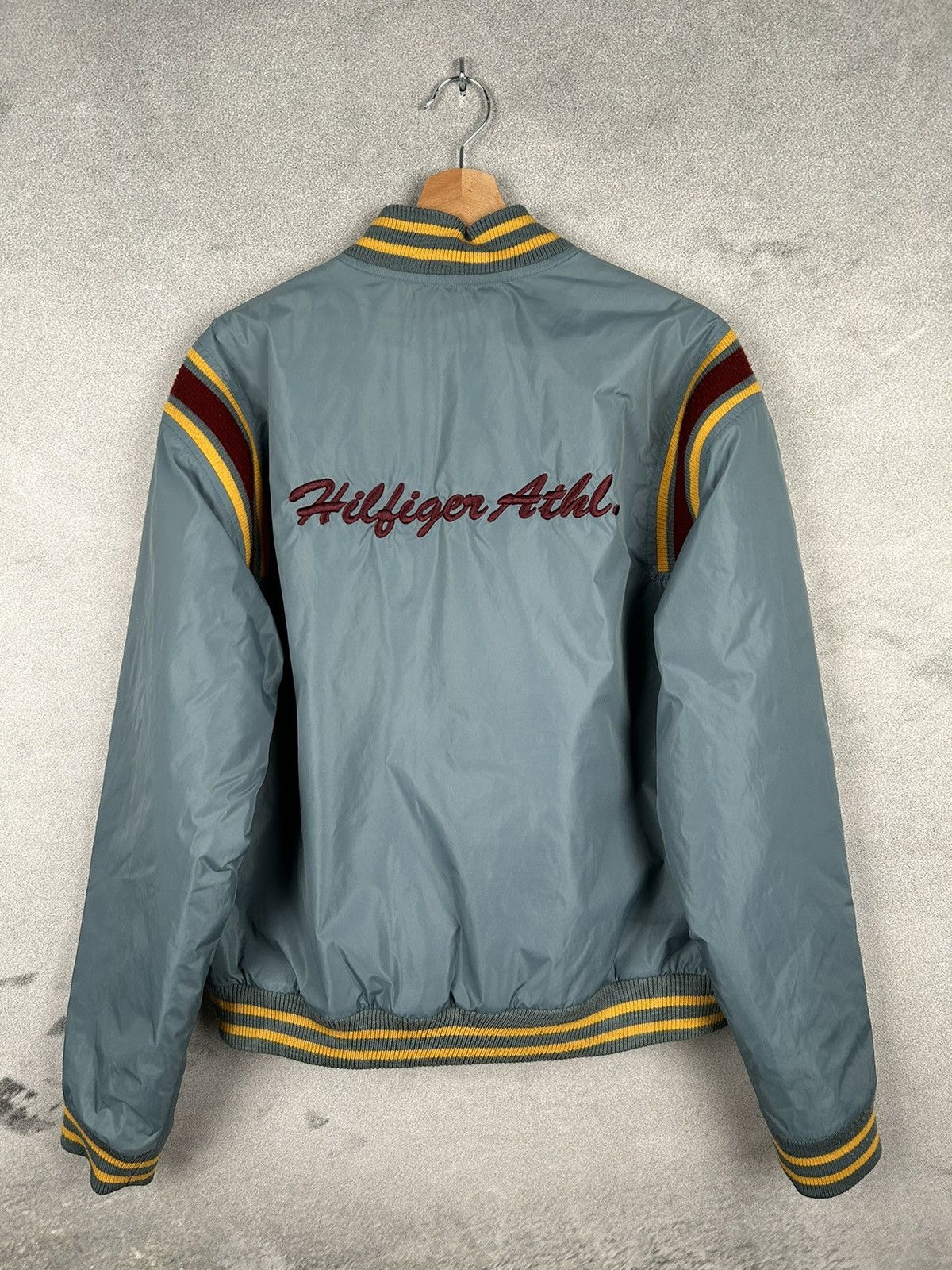 Tommy Hilfiger Vintage Tommy Hilfiger Athletic Spellout Bomber Jacket 90s Size US M / EU 48-50 / 2 - 2 Thumbnail