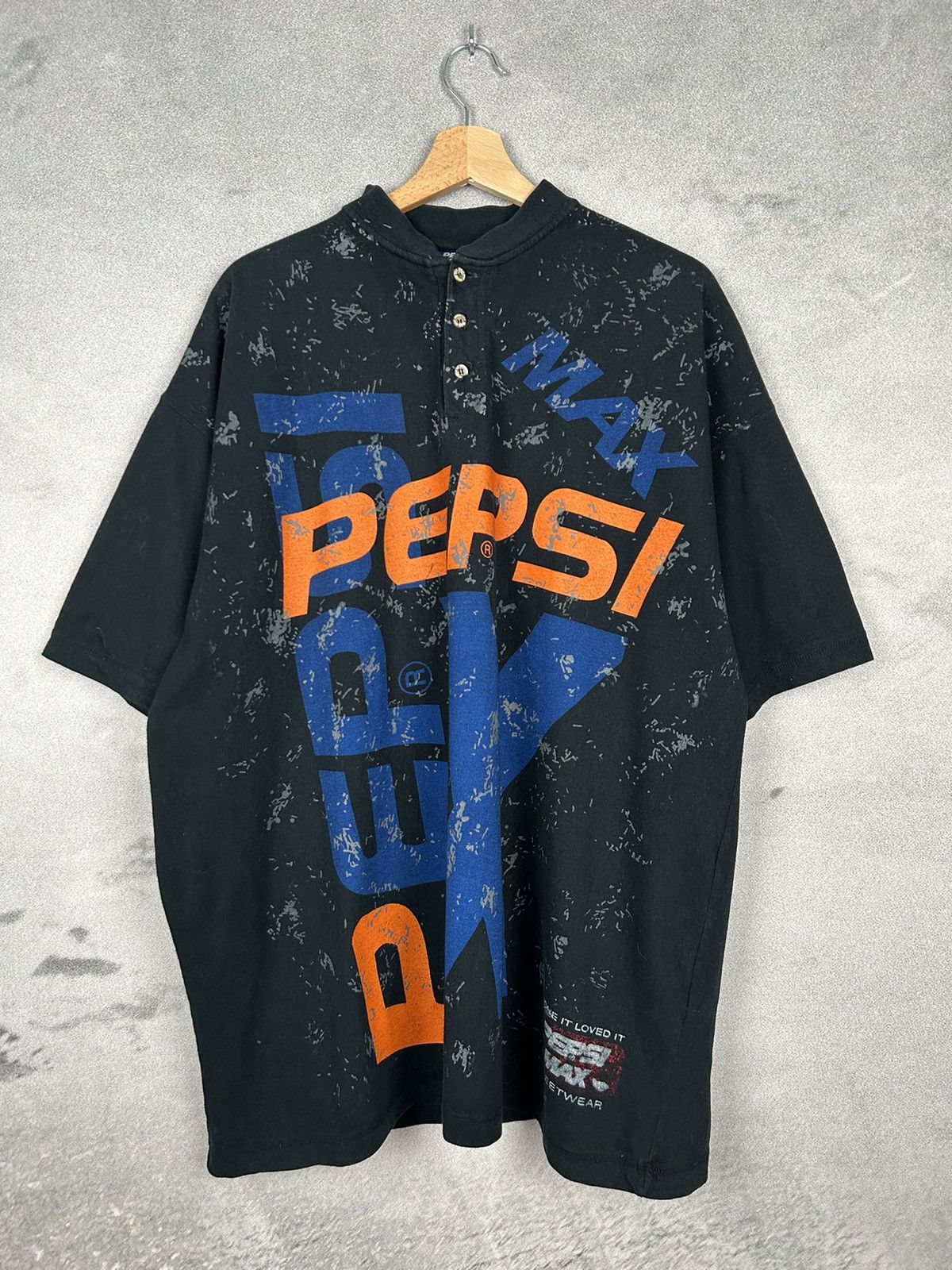 Pepsi Vintage Pepsi Max Promo Tee 90s Rare AOP Full Printed Size US XXL / EU 58 / 5 - 1 Thumbnail