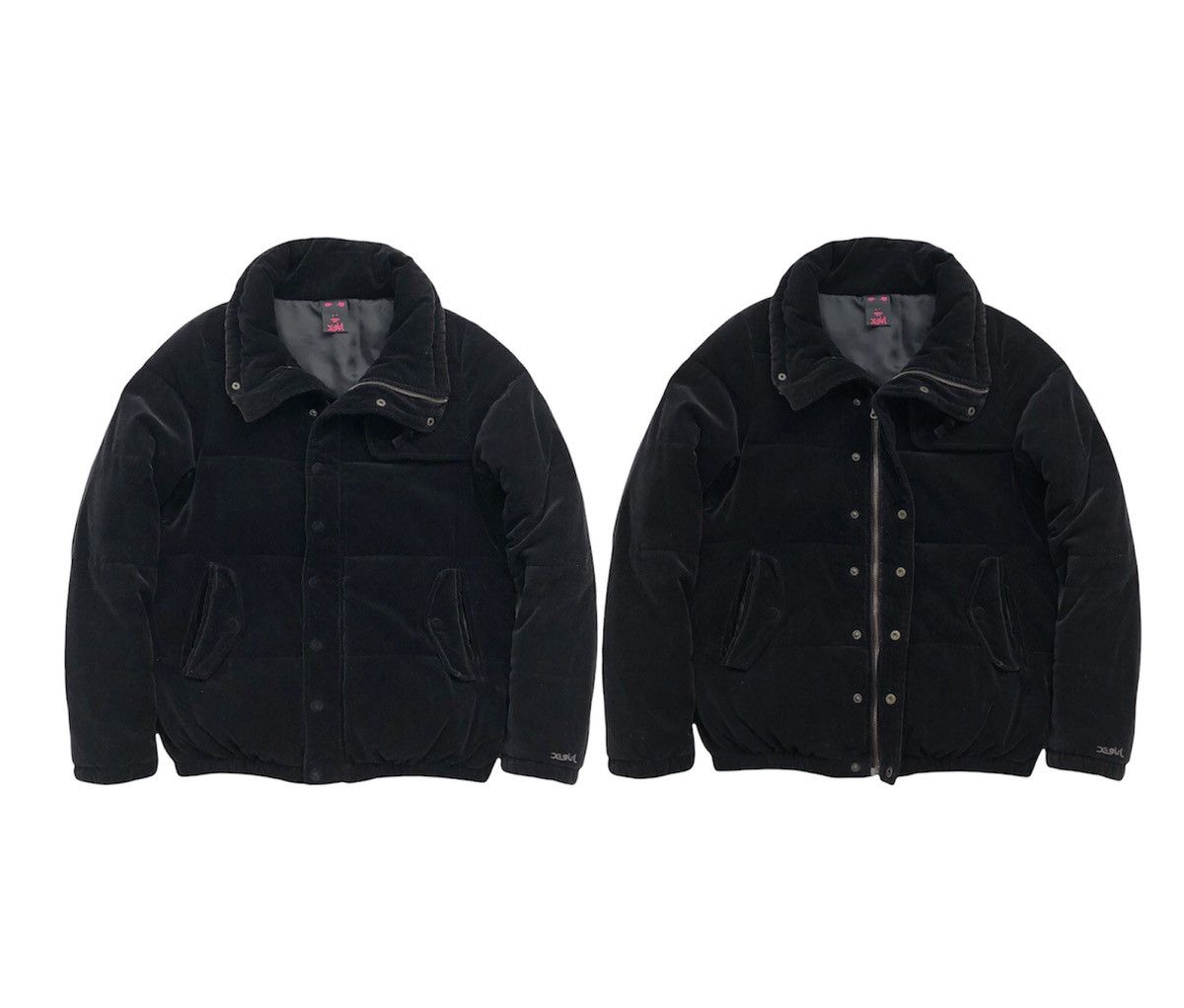 Japanese Brand X-Girl Women Black Velvet Puffer Jacket Size S / US 4 / IT 40 - 11 Thumbnail