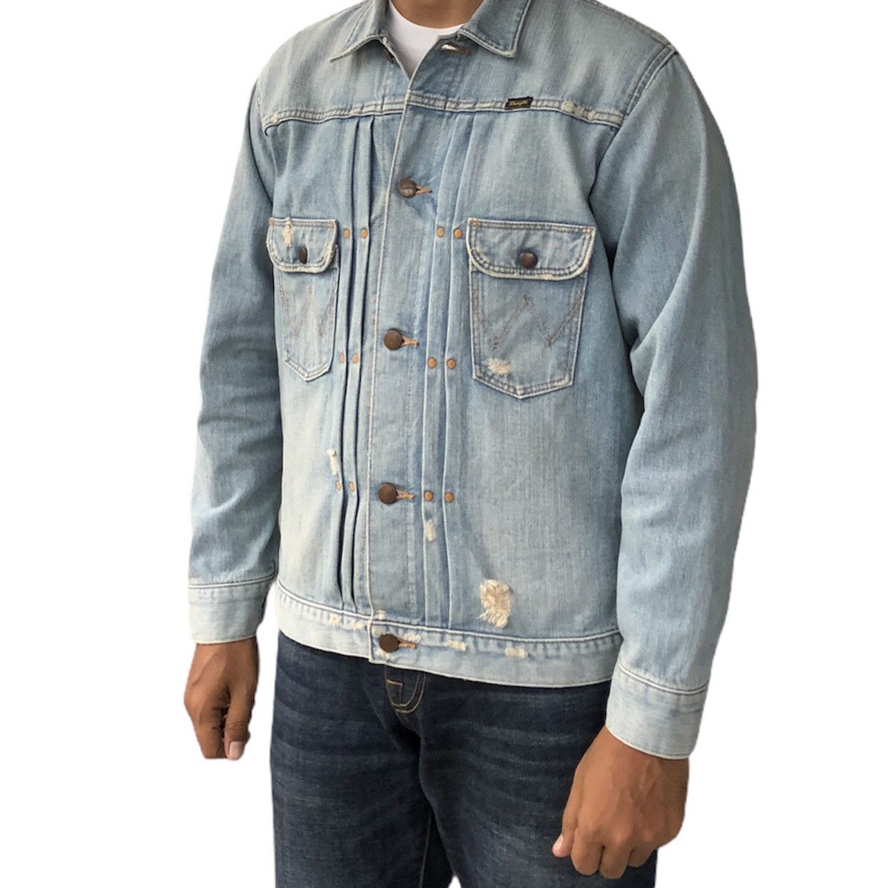Wrangler 60s reproduction Wrangler x Azul Distressed denim jacket Size US S / EU 44-46 / 1 - 3 Thumbnail
