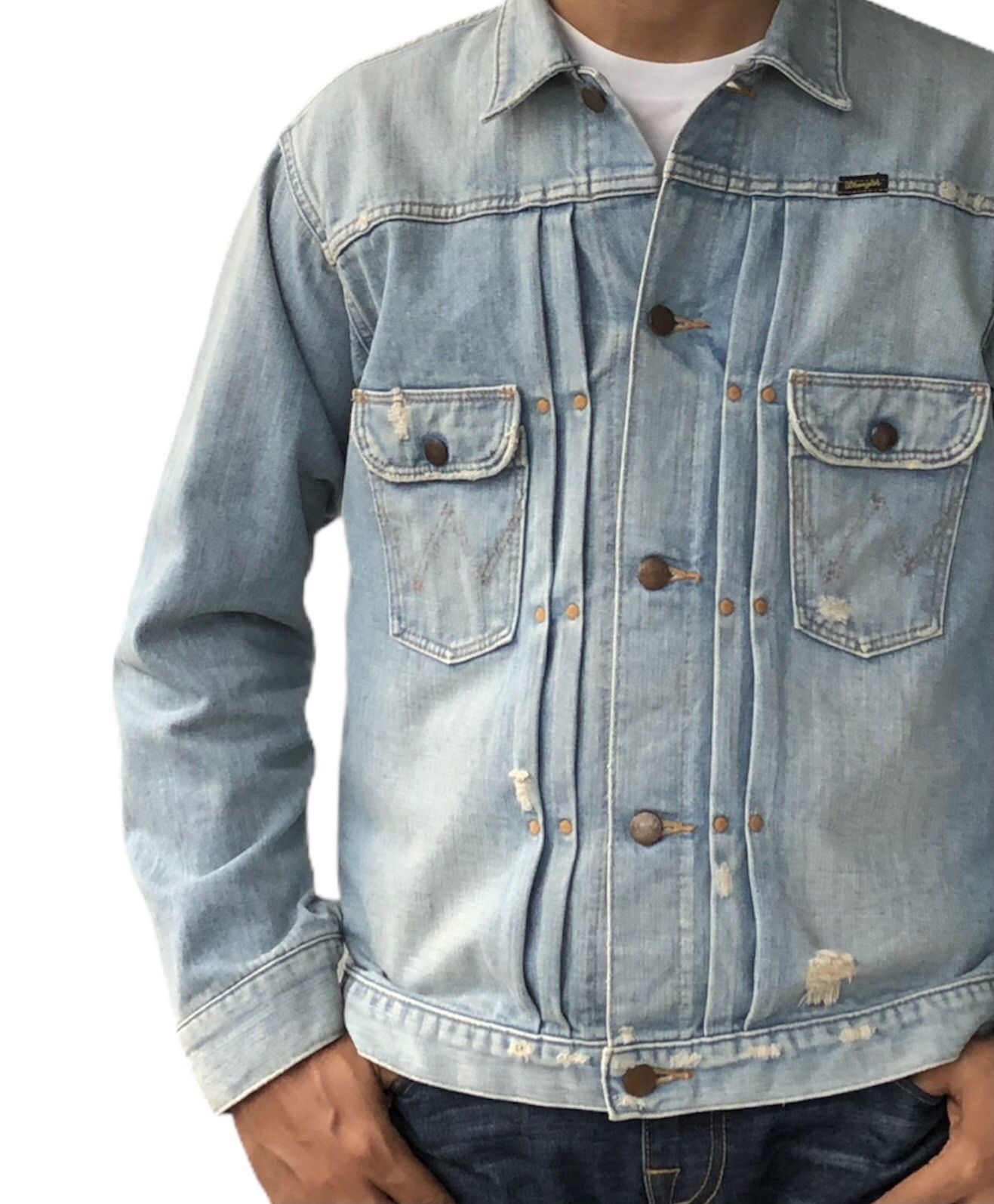 Wrangler 60s reproduction Wrangler x Azul Distressed denim jacket Size US S / EU 44-46 / 1 - 5 Thumbnail