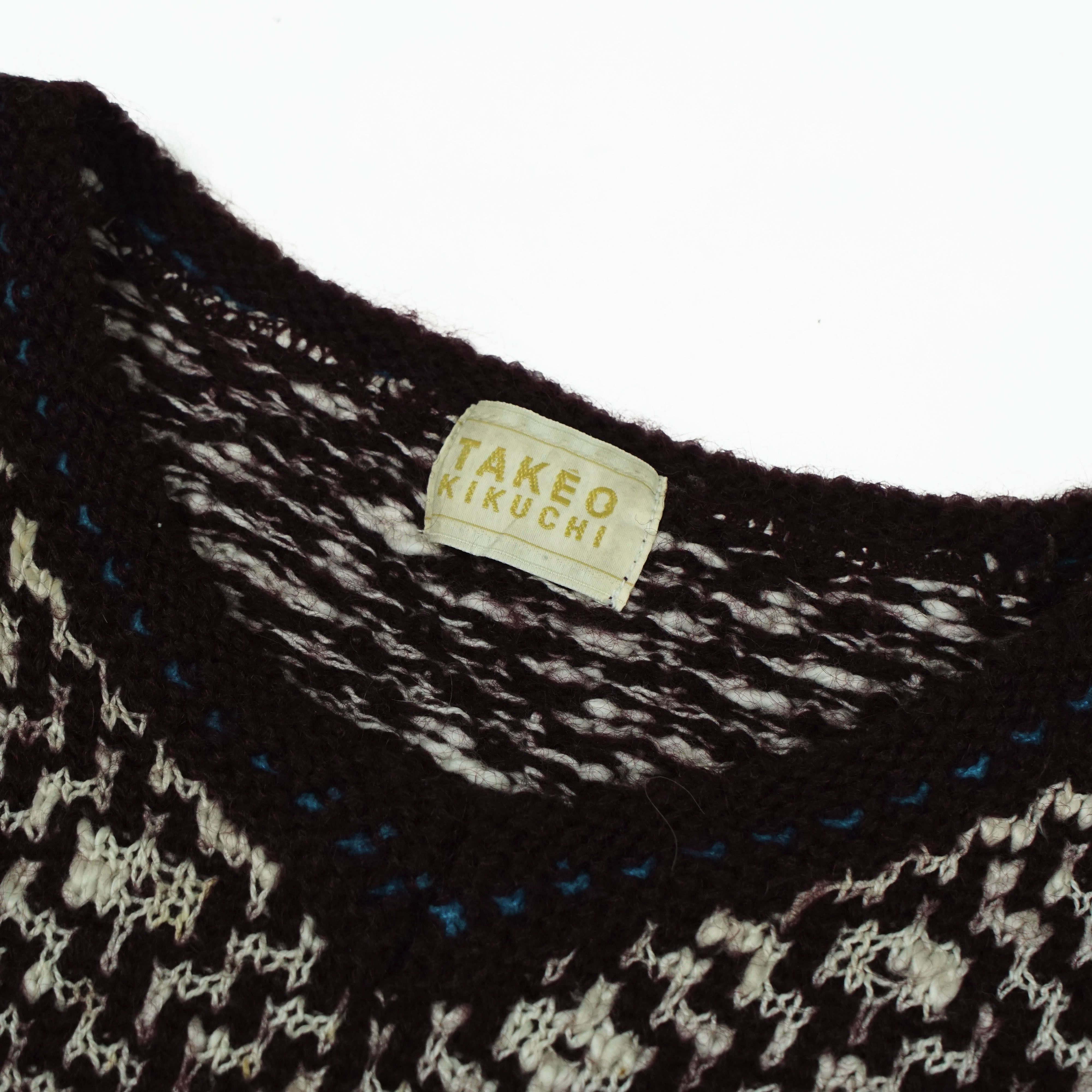 Takeo Kikuchi *NoTariff Takeo Kikuchi Pattern Knitted Sweatshirt Size ONE SIZE - 3 Thumbnail