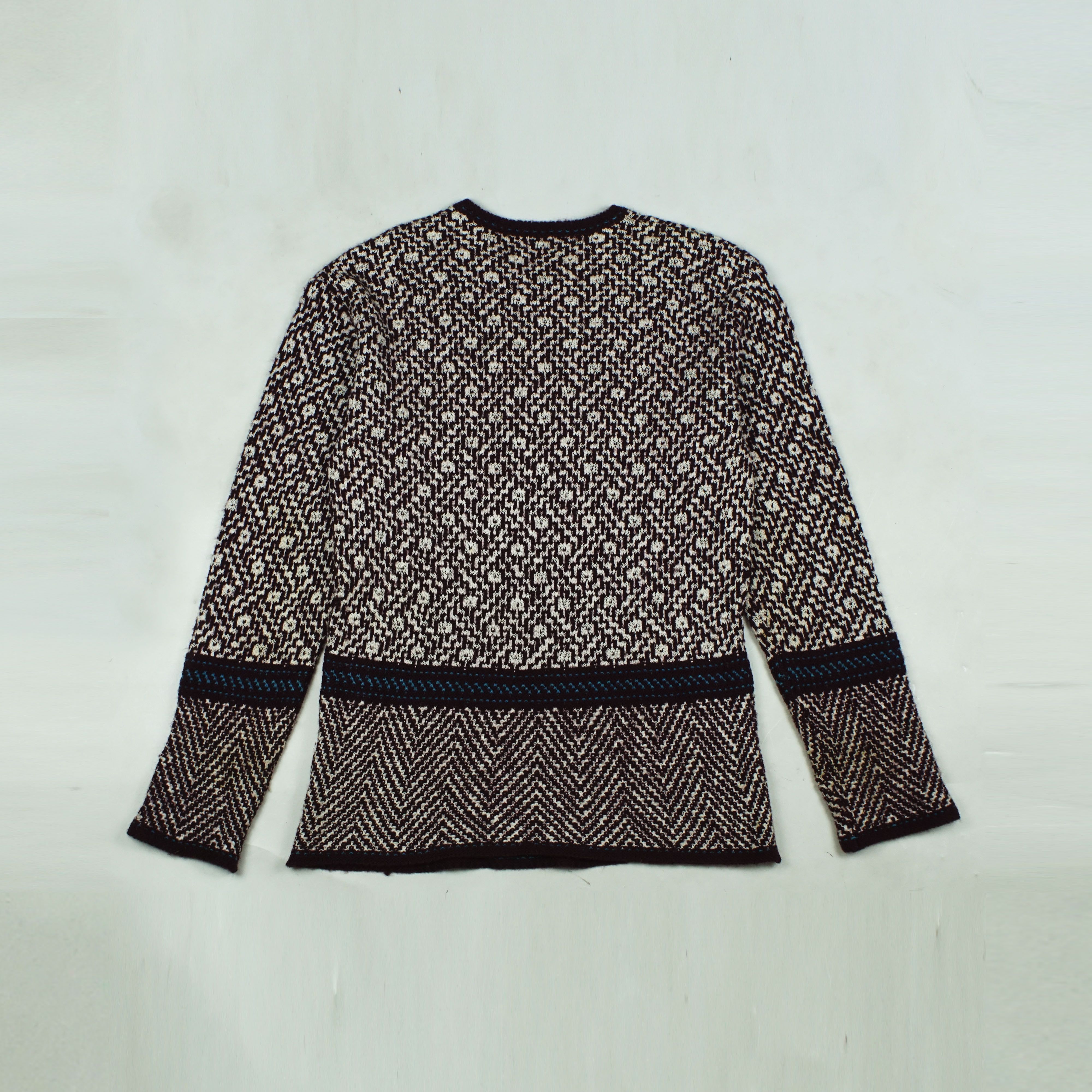 Takeo Kikuchi *NoTariff Takeo Kikuchi Pattern Knitted Sweatshirt Size ONE SIZE - 5 Thumbnail