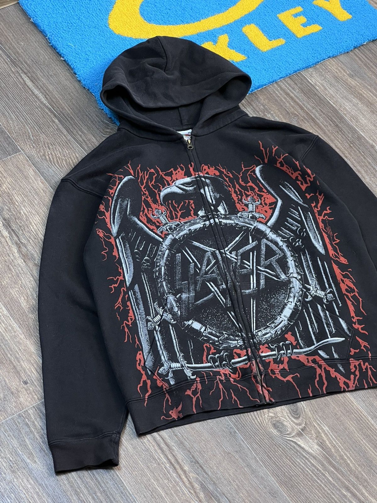 Band Tees Vintage Slayer over print double sided zip hoodie Size US M / EU 48-50 / 2 - 4 Thumbnail
