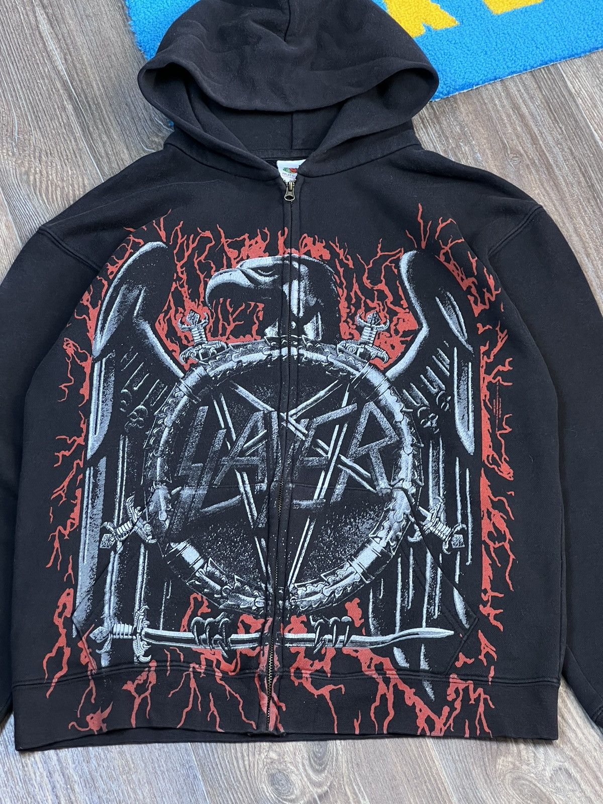 Band Tees Vintage Slayer over print double sided zip hoodie Size US M / EU 48-50 / 2 - 5 Thumbnail