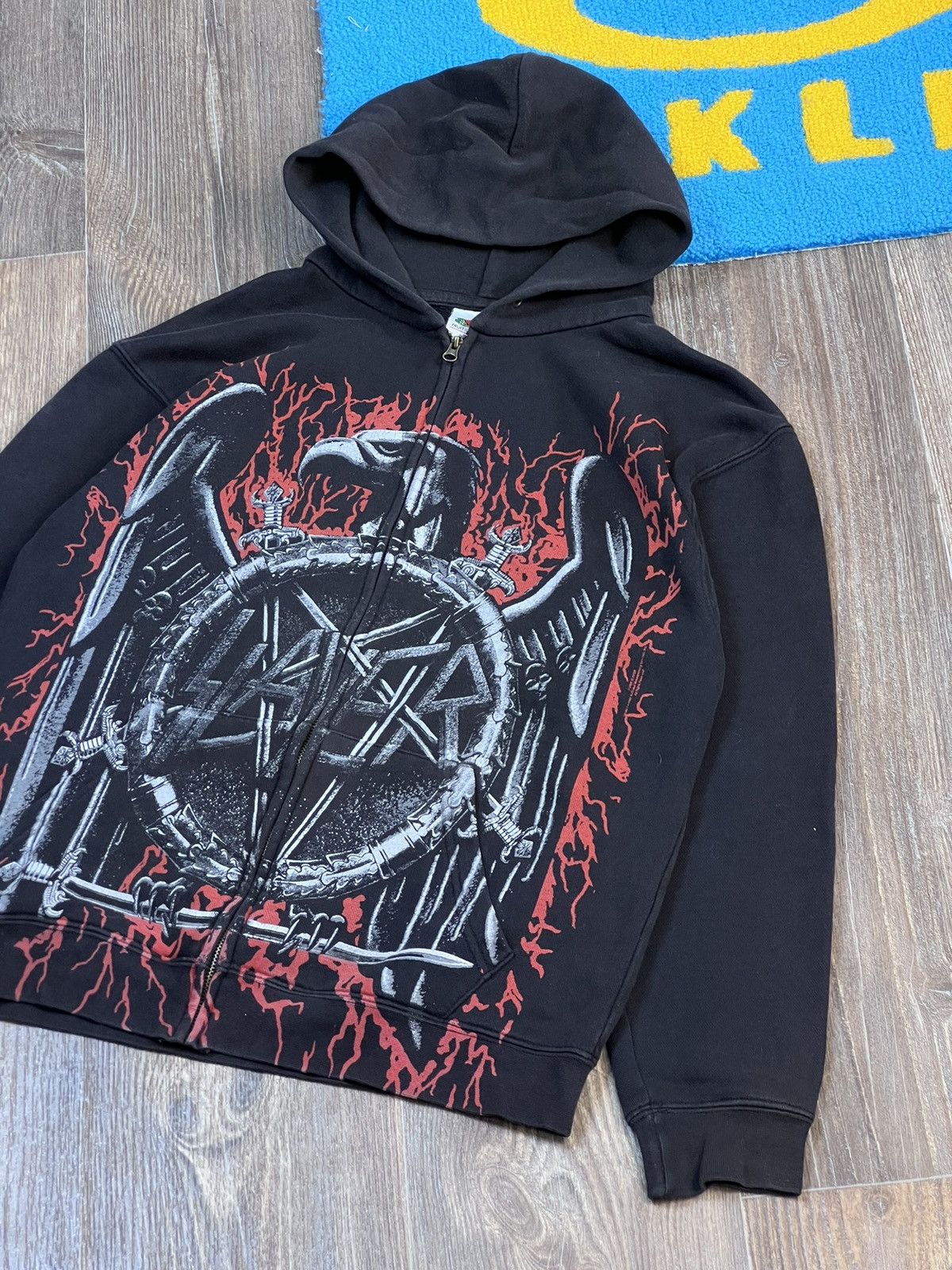 Band Tees Vintage Slayer over print double sided zip hoodie Size US M / EU 48-50 / 2 - 3 Thumbnail