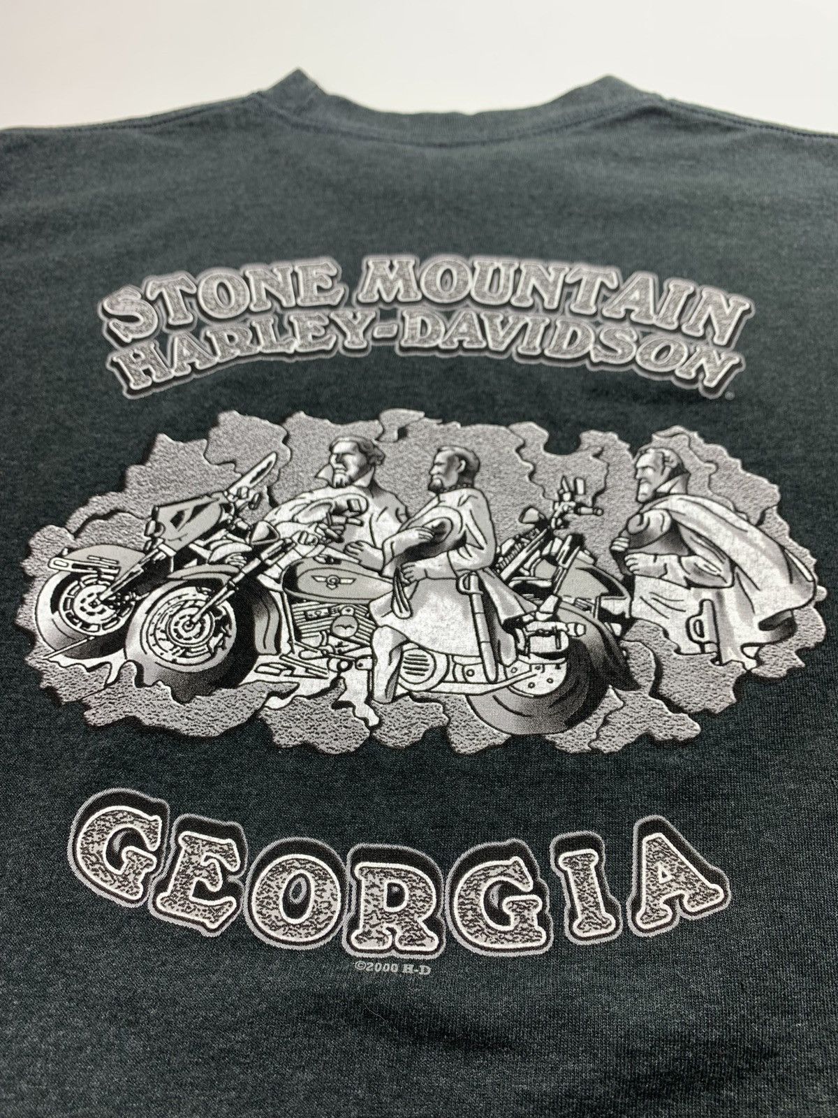Harley Davidson × Vintage VTG 00s Harley Davidson Stone Mountain Georgia t shirt tee Size US L / EU 52-54 / 3 - 7 Thumbnail