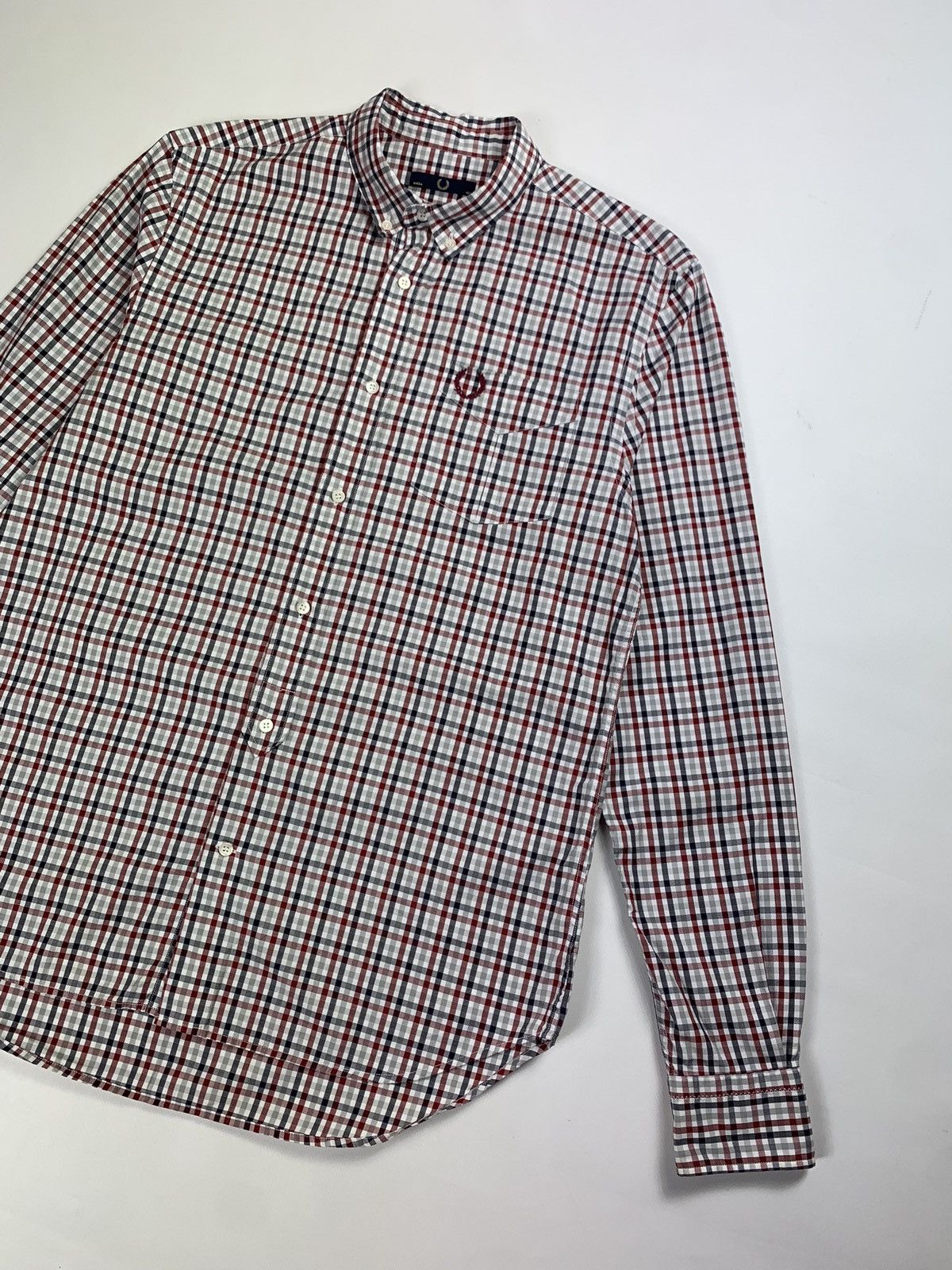 Fred Perry Fred Perry men’s checked long sleeve shirt size 40" 101 cm Size US M / EU 48-50 / 2 - 2 Thumbnail