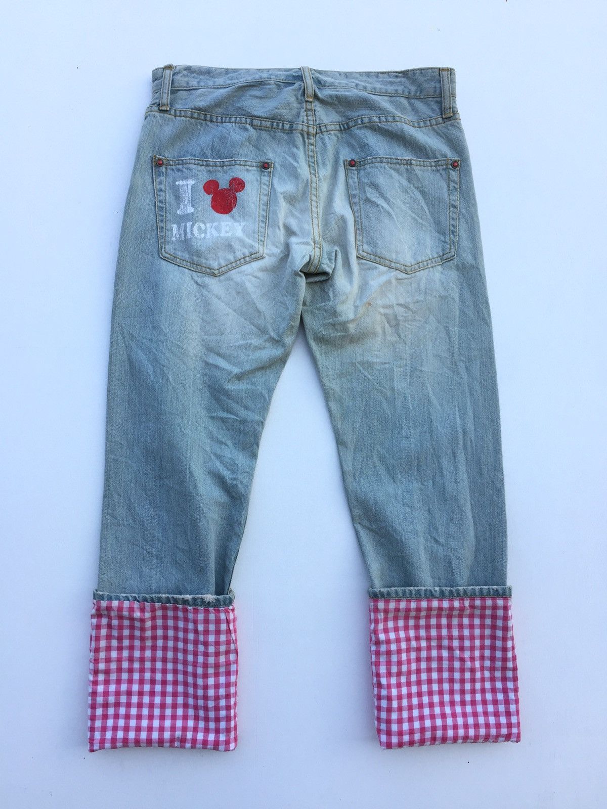 Beauty Beast × Disney × Mickey Mouse Disney Mickey Mouse Distressed Jeans Size US 31 - 3 Thumbnail