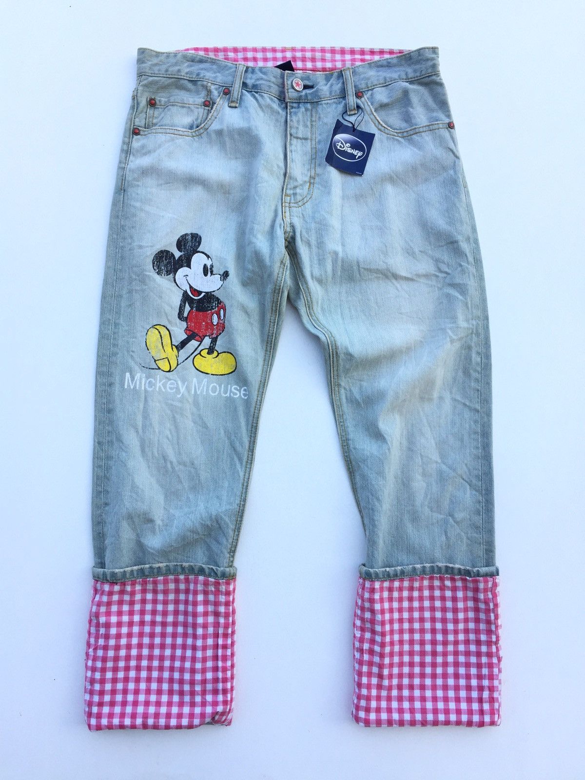 Beauty Beast × Disney × Mickey Mouse Disney Mickey Mouse Distressed Jeans Size US 31 - 7 Thumbnail