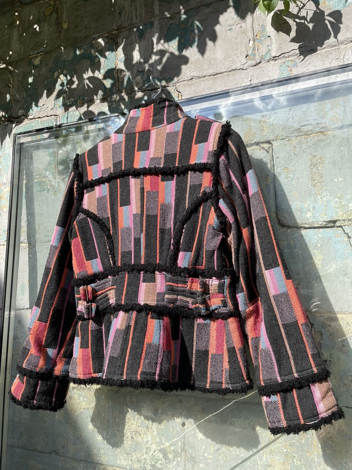 Sonia Rykiel Sonia Rykiel Paris Multi Colour Wool Striped Sherpa Jacket Size M / US 6-8 / IT 42-44 - 6 Thumbnail