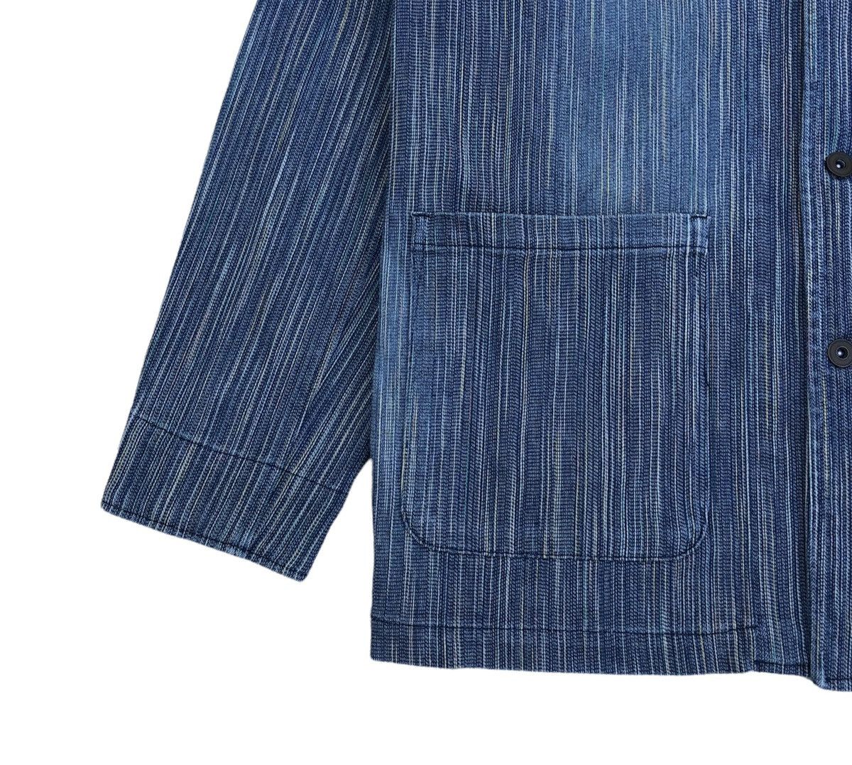 Japanese Brand Fissare Homme seamless pinstripes stretch chore jacket Size US M / EU 48-50 / 2 - 4 Thumbnail