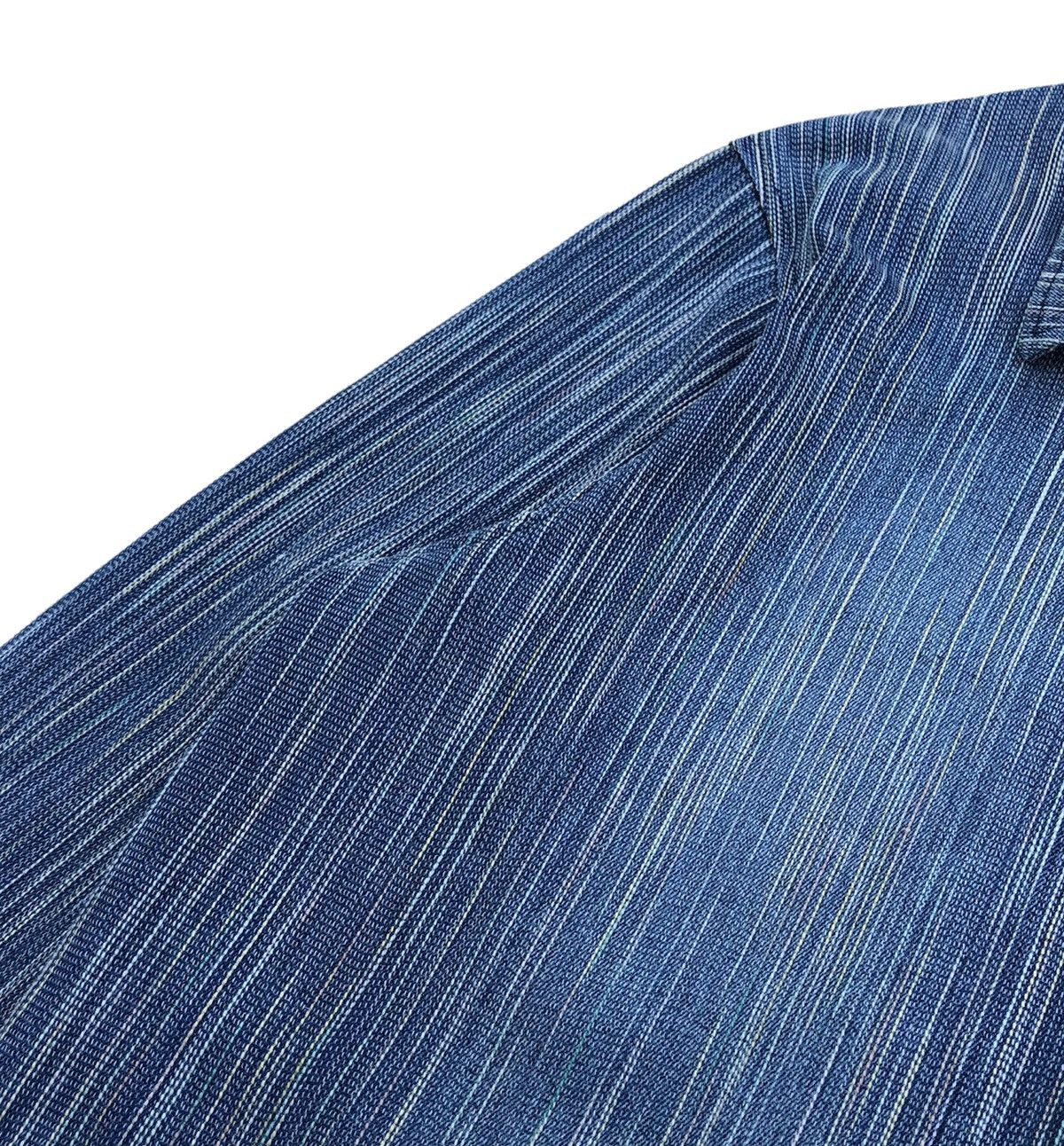 Japanese Brand Fissare Homme seamless pinstripes stretch chore jacket Size US M / EU 48-50 / 2 - 6 Thumbnail