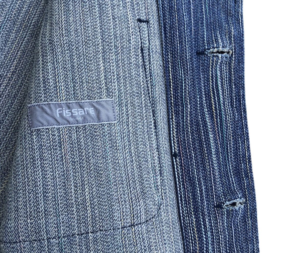 Japanese Brand Fissare Homme seamless pinstripes stretch chore jacket Size US M / EU 48-50 / 2 - 13 Thumbnail