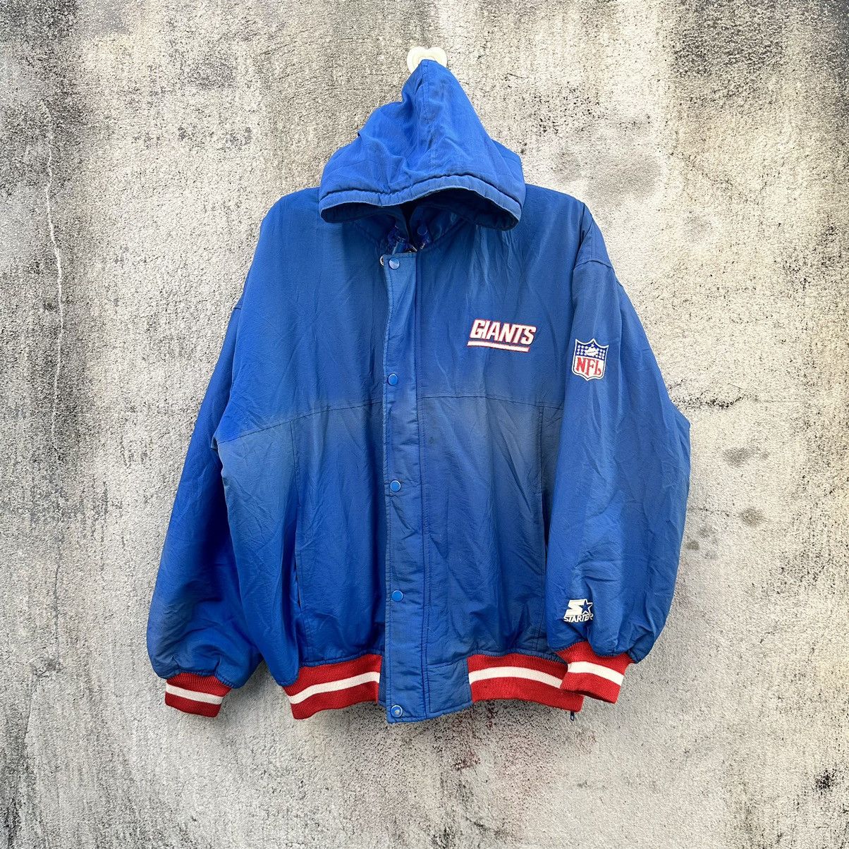 NFL Vintage 90s new york giants jacket hoodie Size US XL / EU 56 / 4 - 2 Thumbnail