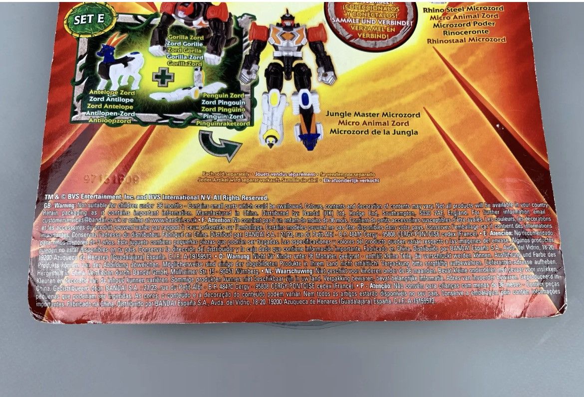 Vintage Power Rangers Jungle Fury Rhino Steal Microzord 2008 Toy Size ONE SIZE - 6 Thumbnail