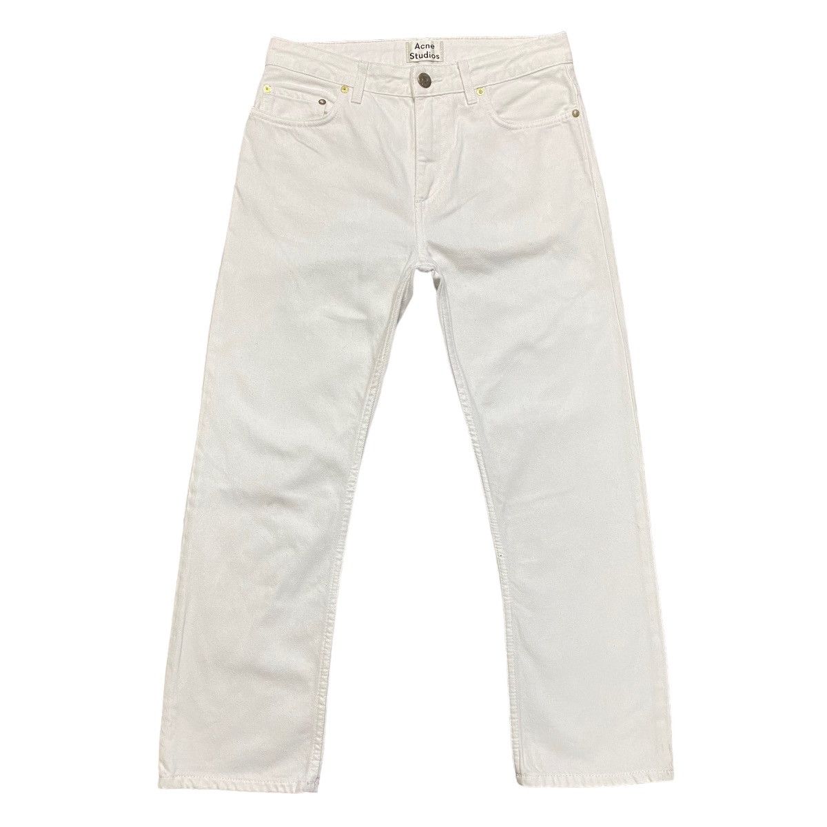 Acne Studios Acne Studios Pop White Denim Cropped Jeans Size US 28 / EU 44 - 1 Thumbnail