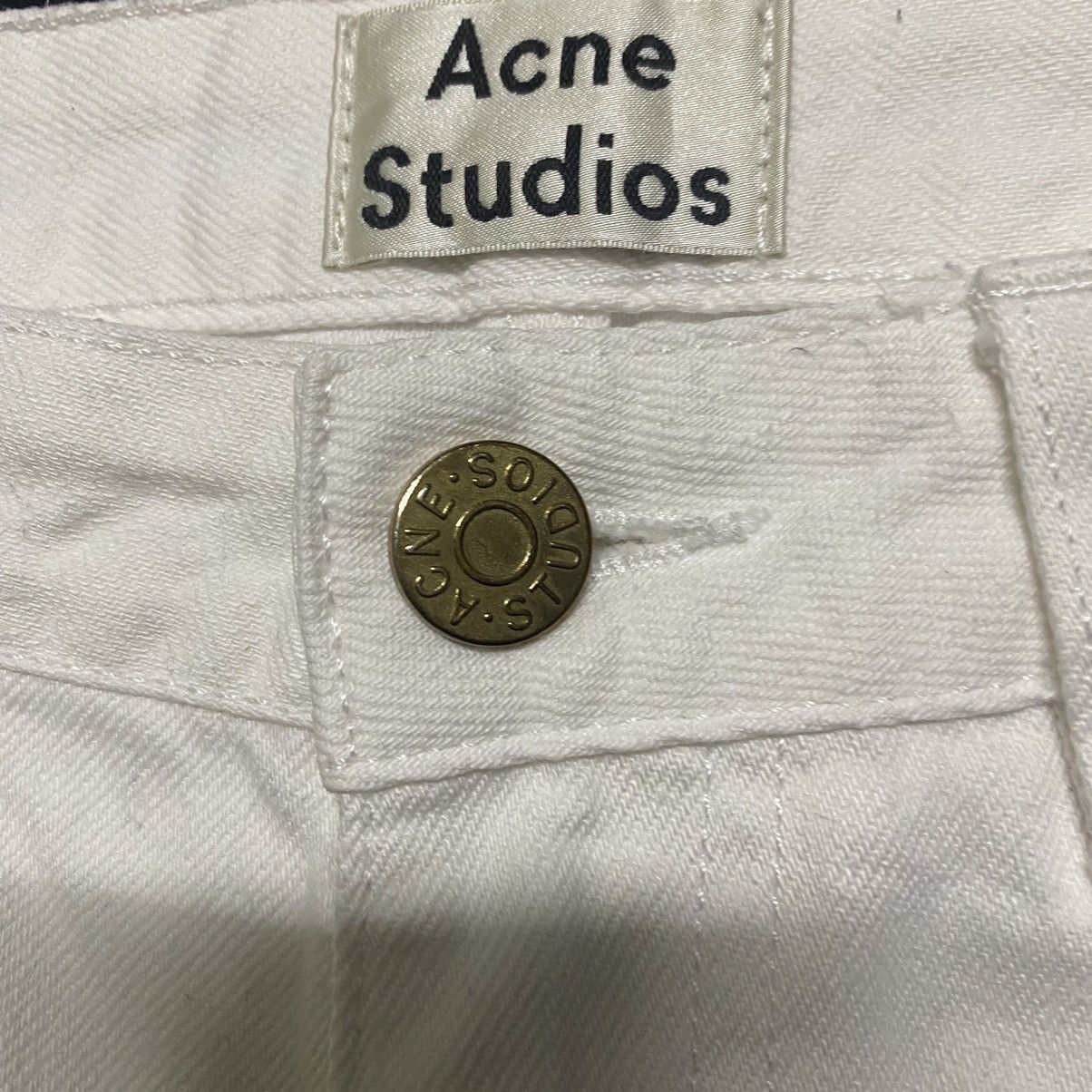 Acne Studios Acne Studios Pop White Denim Cropped Jeans Size US 28 / EU 44 - 15 Thumbnail
