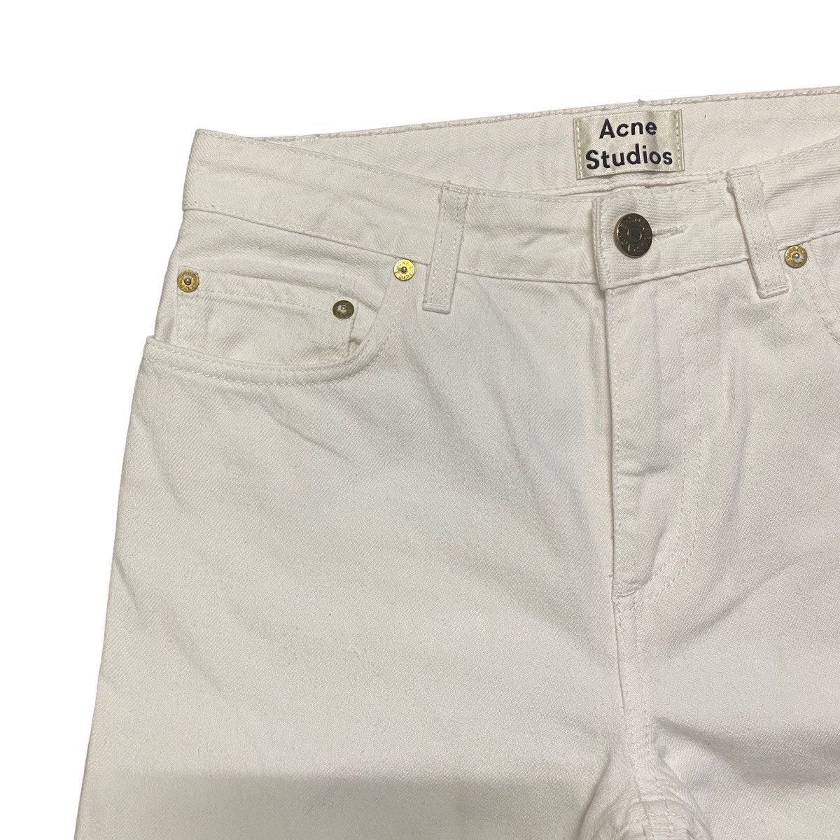Acne Studios Acne Studios Pop White Denim Cropped Jeans Size US 28 / EU 44 - 5 Thumbnail