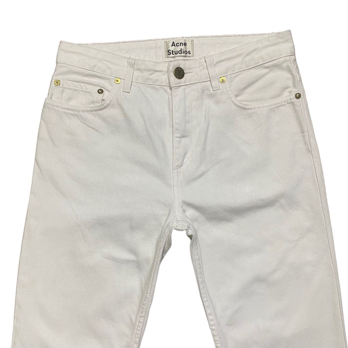 Acne Studios Acne Studios Pop White Denim Cropped Jeans Size US 28 / EU 44 - 3 Thumbnail