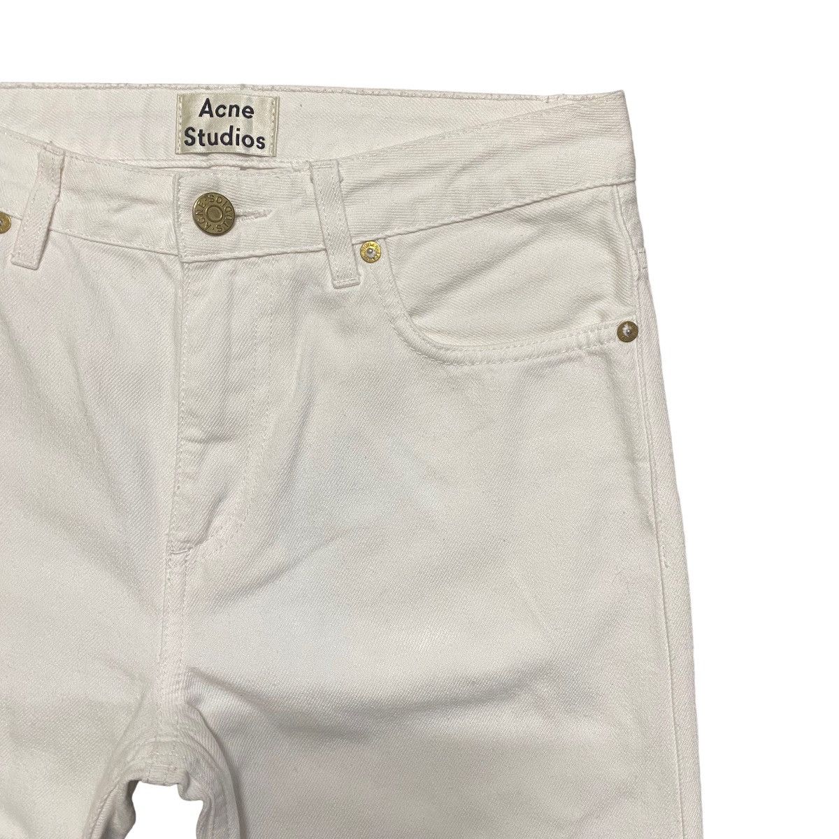 Acne Studios Acne Studios Pop White Denim Cropped Jeans Size US 28 / EU 44 - 4 Thumbnail