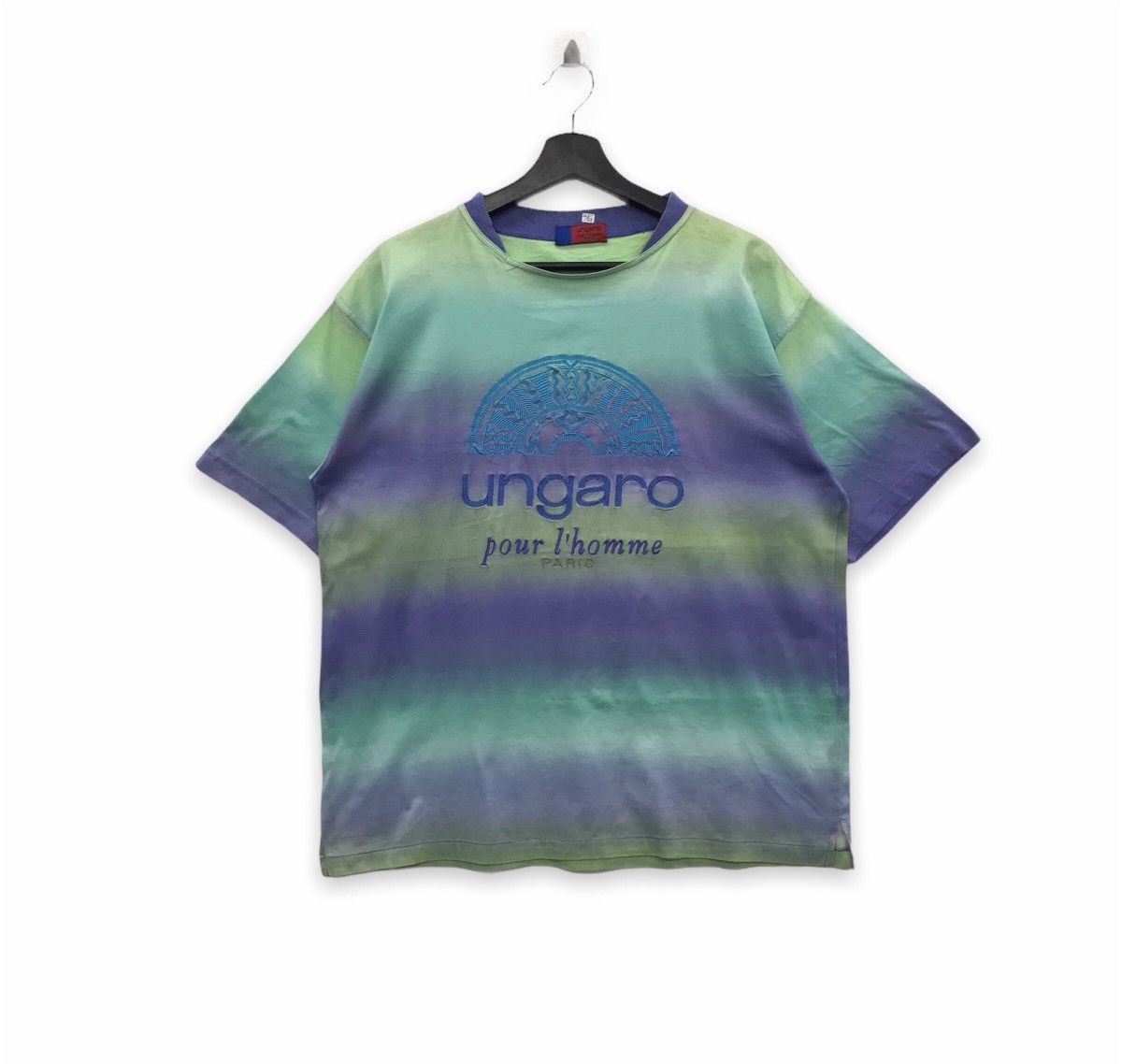 Emanuel Ungaro × Ungaro Paris Rare!! Ungaro Pour Homme Embroidery Spellout Tee Size US M / EU 48-50 / 2 - 1 Thumbnail