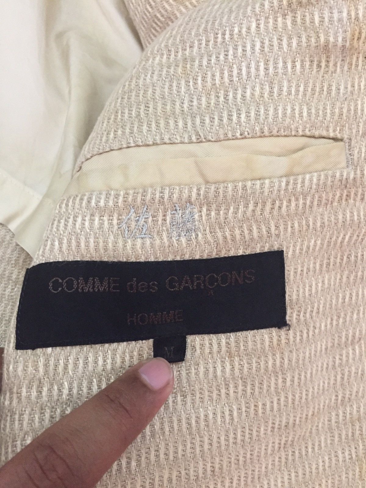 Comme des Garcons Homme CDGH Comme des Garcons Homme Linen Coat Blazer Size US M / EU 48-50 / 2 - 19 Thumbnail