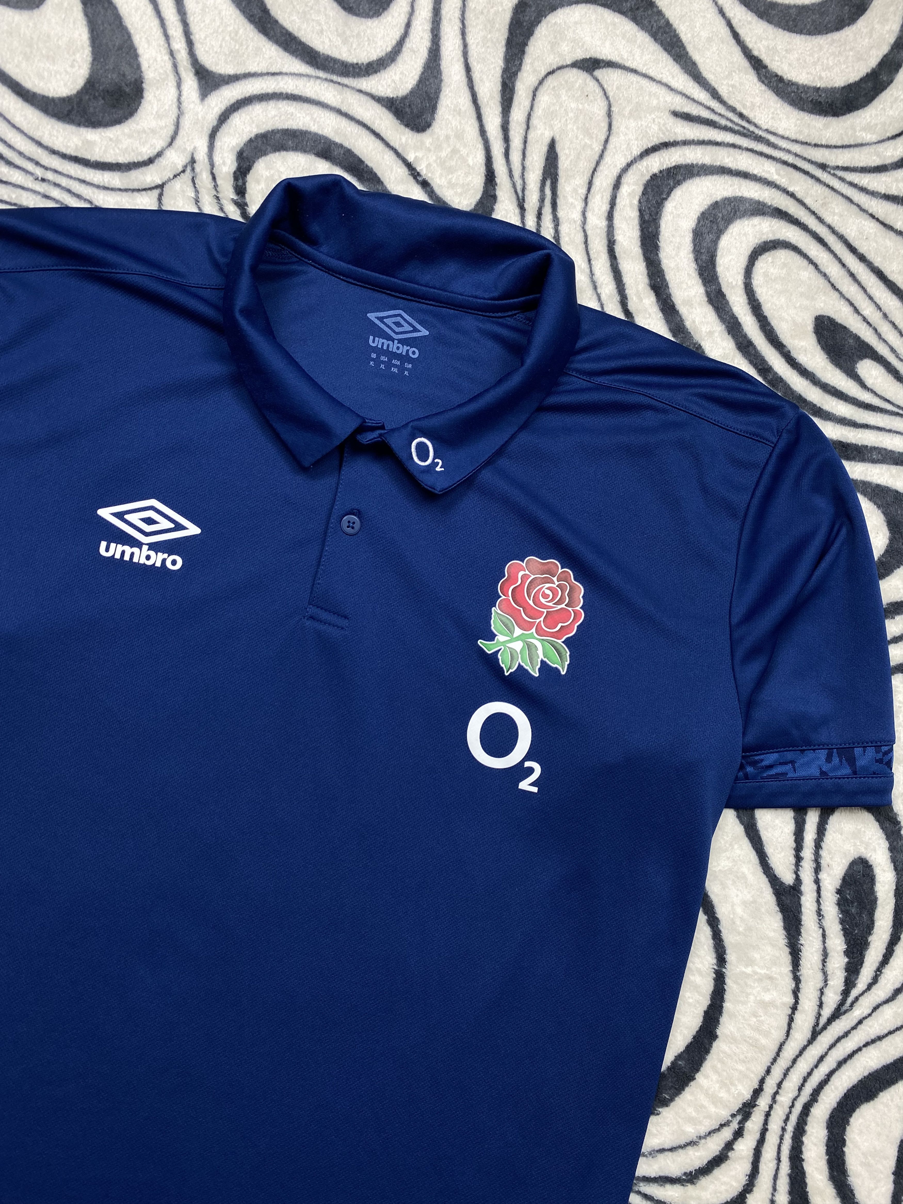 Umbro × Vintage Umbro England Vintage Mens Rugby Polo Shirt Y2K Size US XL / EU 56 / 4 - 2 Thumbnail