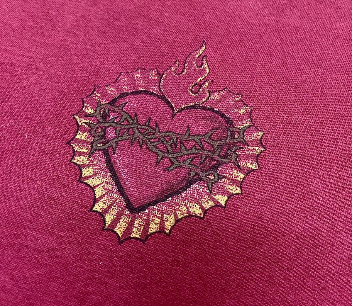 Vintage 90s Vintage JESUS Sacred Heart tee Size US XL / EU 56 / 4 - 5 Thumbnail