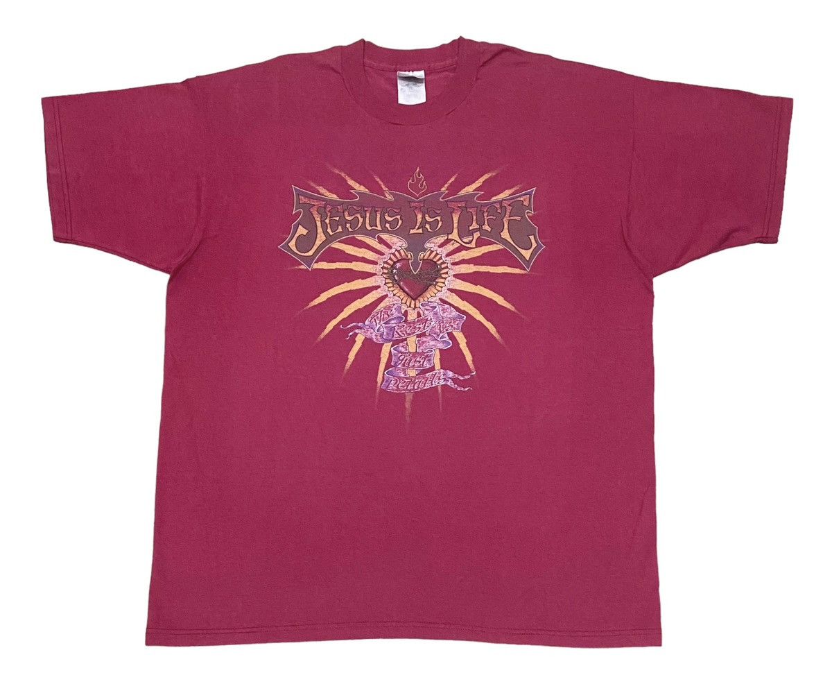 Vintage 90s Vintage JESUS Sacred Heart tee Size US XL / EU 56 / 4 - 3 Thumbnail