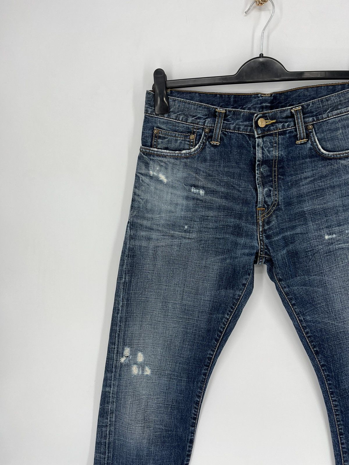 Carhartt × Vintage Vintage y2k Carhartt Fire Resistant Blue Jeans cargo Pants Size US 31 - 7 Thumbnail
