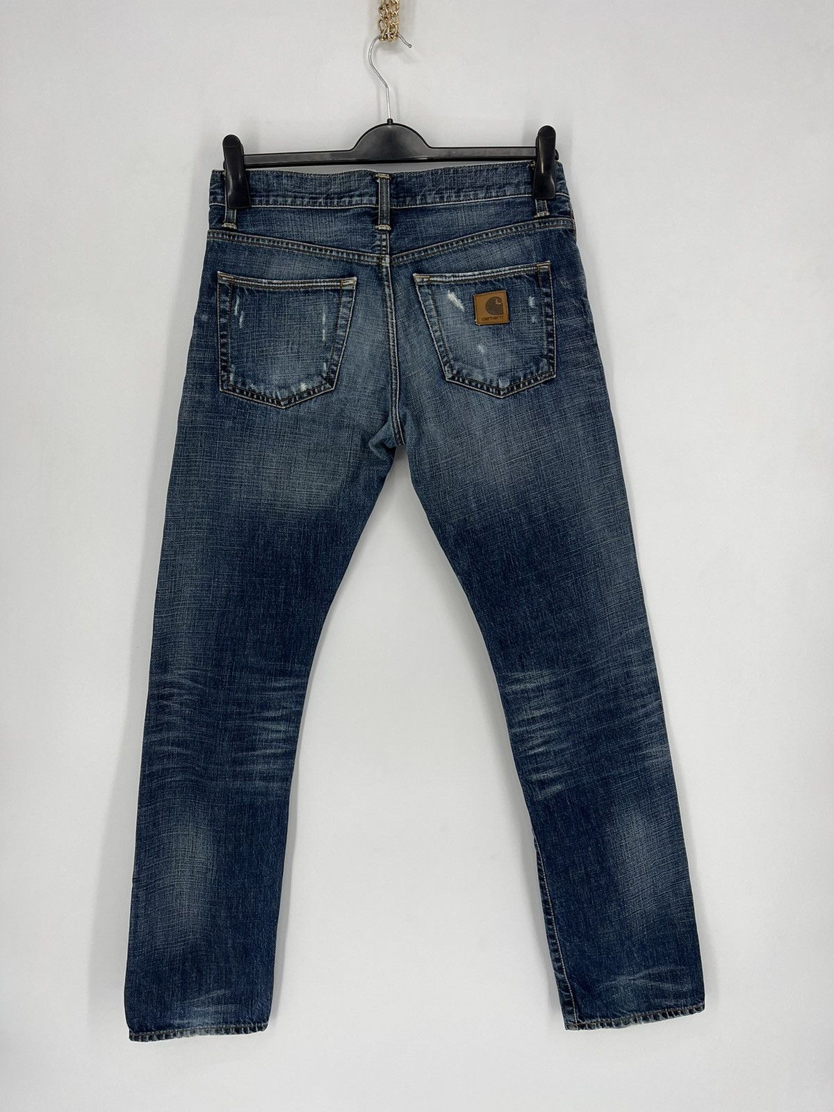 Carhartt × Vintage Vintage y2k Carhartt Fire Resistant Blue Jeans cargo Pants Size US 31 - 12 Thumbnail