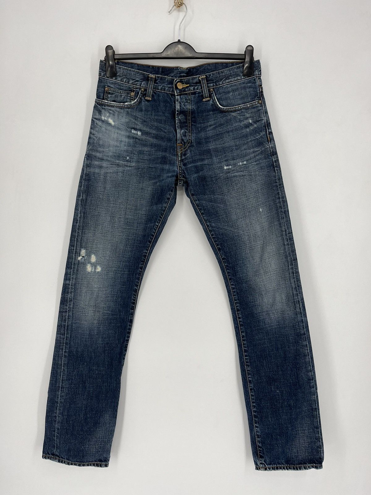 Carhartt × Vintage Vintage y2k Carhartt Fire Resistant Blue Jeans cargo Pants Size US 31 - 3 Thumbnail