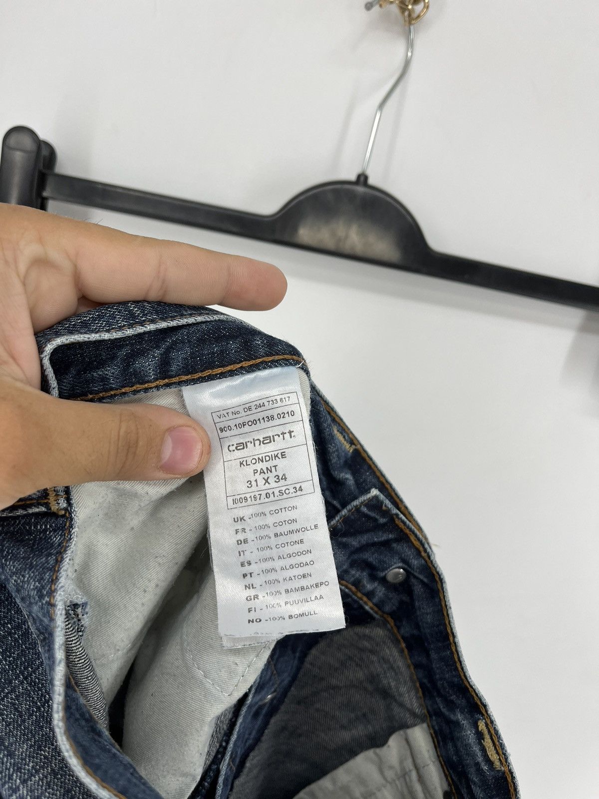 Carhartt × Vintage Vintage y2k Carhartt Fire Resistant Blue Jeans cargo Pants Size US 31 - 19 Thumbnail