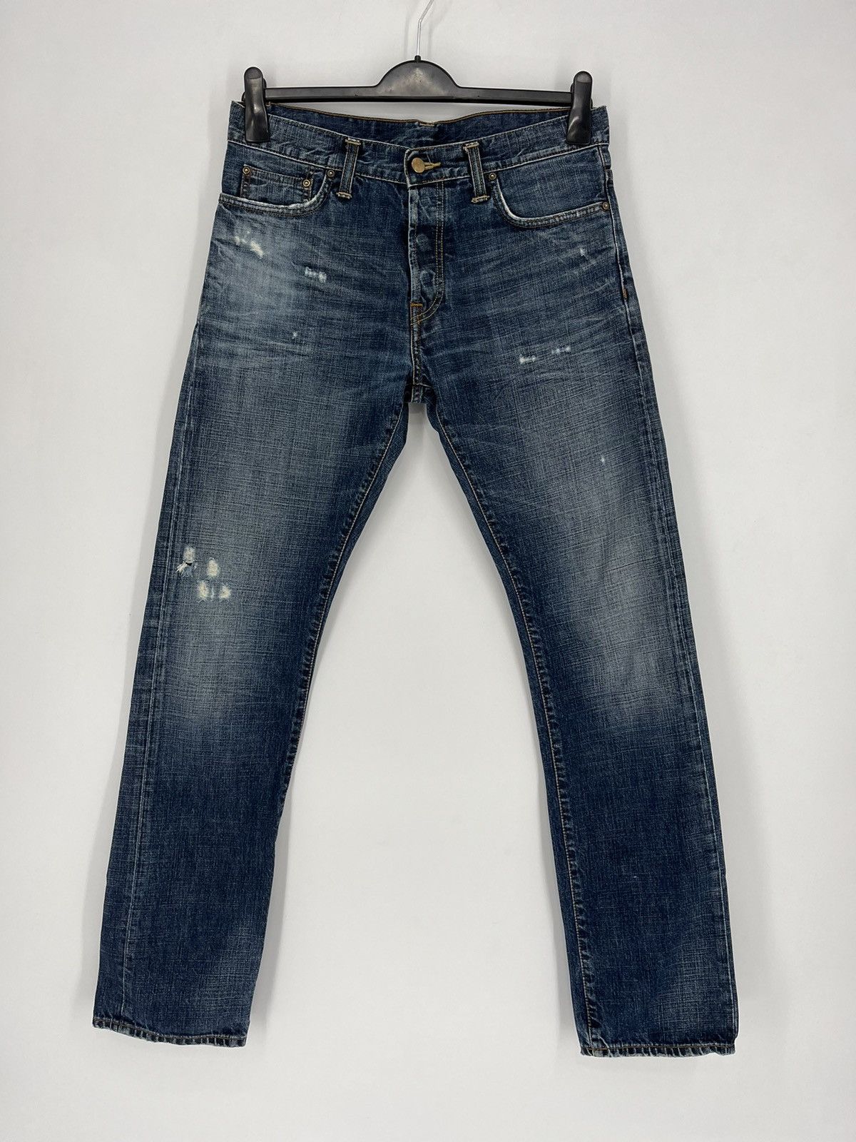 Carhartt × Vintage Vintage y2k Carhartt Fire Resistant Blue Jeans cargo Pants Size US 31 - 2 Thumbnail