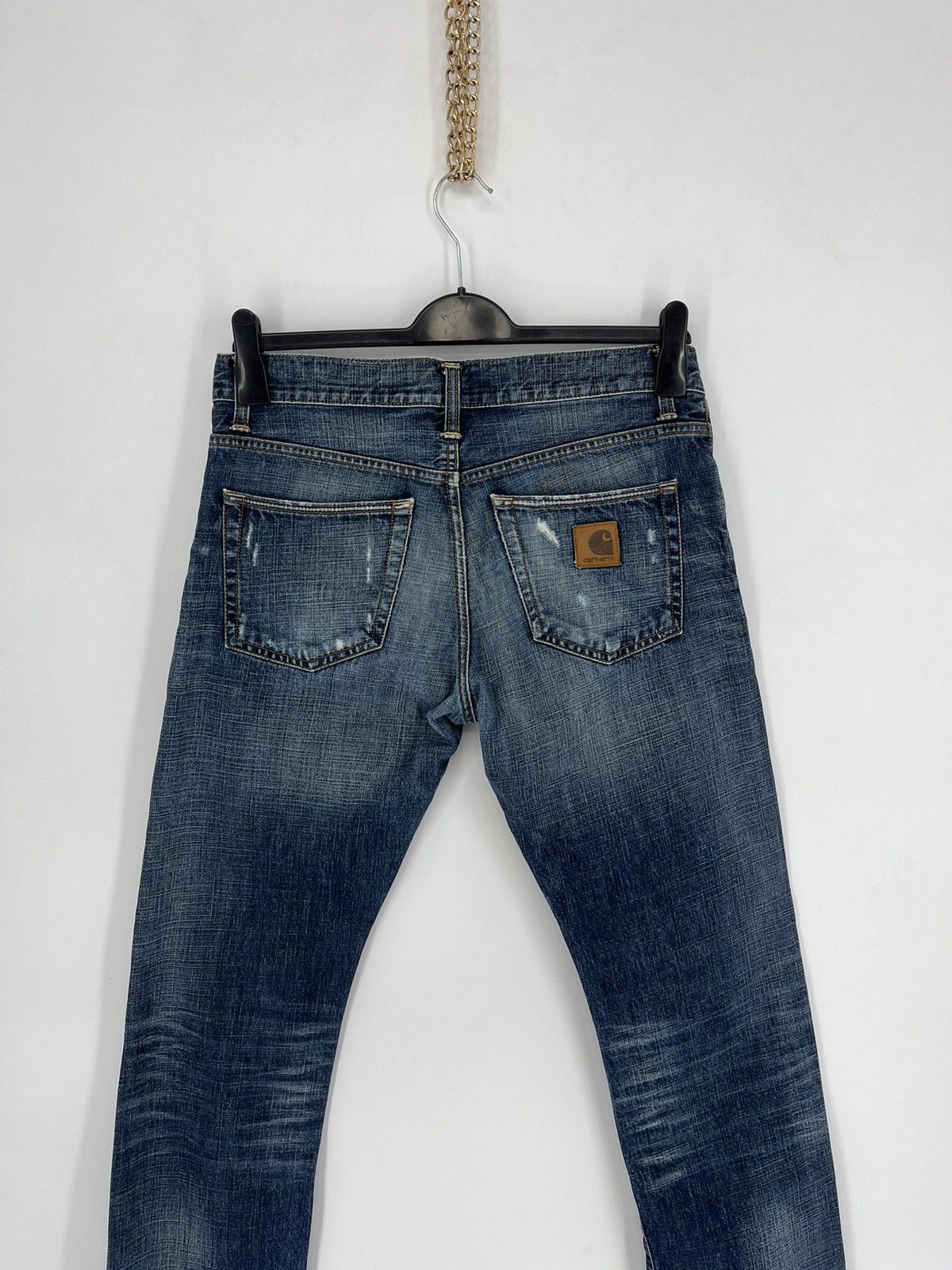 Carhartt × Vintage Vintage y2k Carhartt Fire Resistant Blue Jeans cargo Pants Size US 31 - 1 Thumbnail